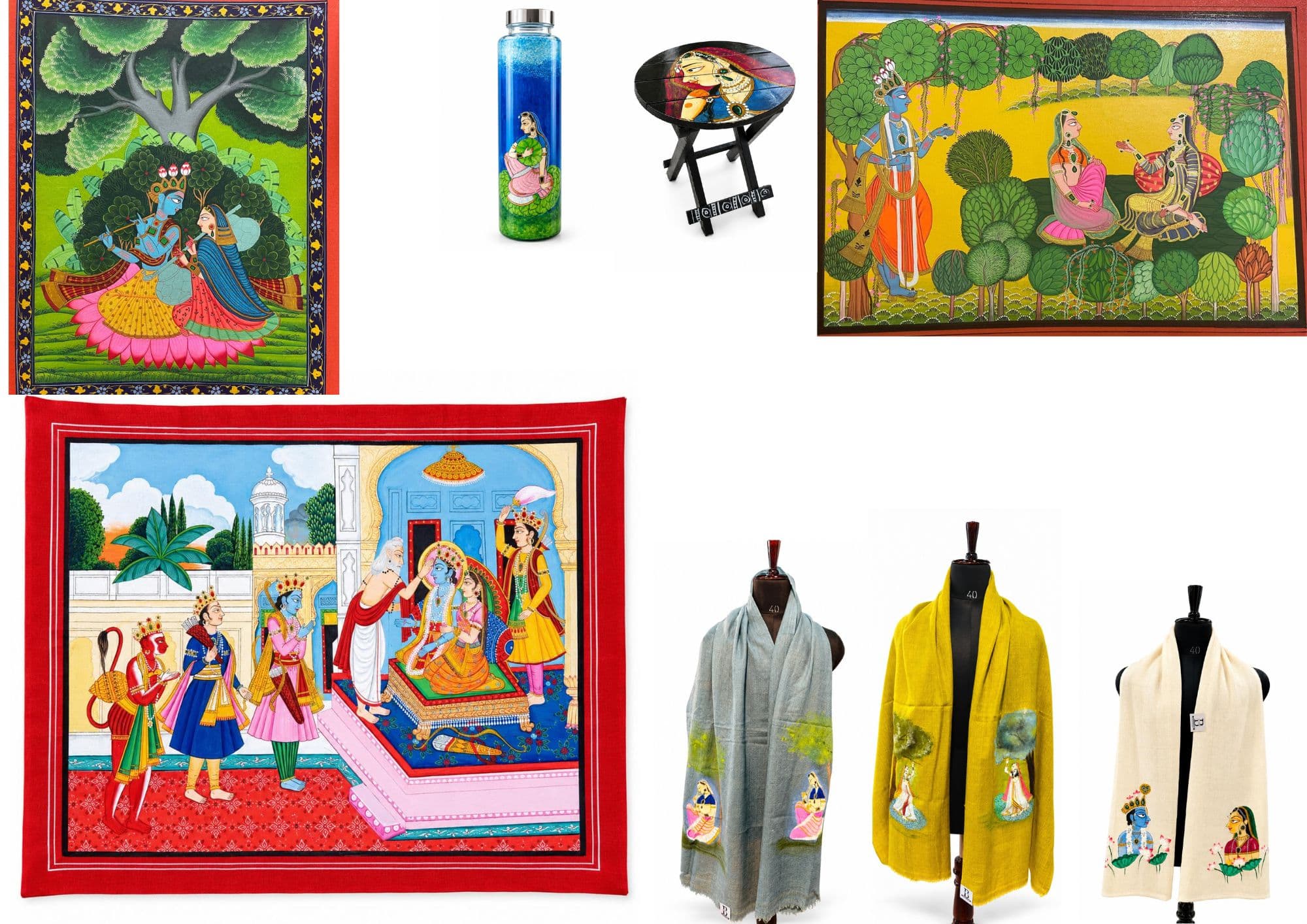 Basohli Art and Handcrafted Pashmina Collage